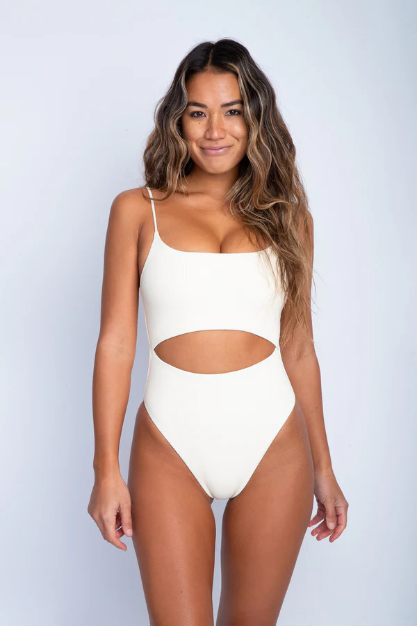 Madison - Ivory Ribbed | Skatie LLC