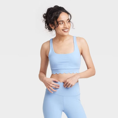 Women's Scallop Detail Sports Bra - JoyLab™ | Target