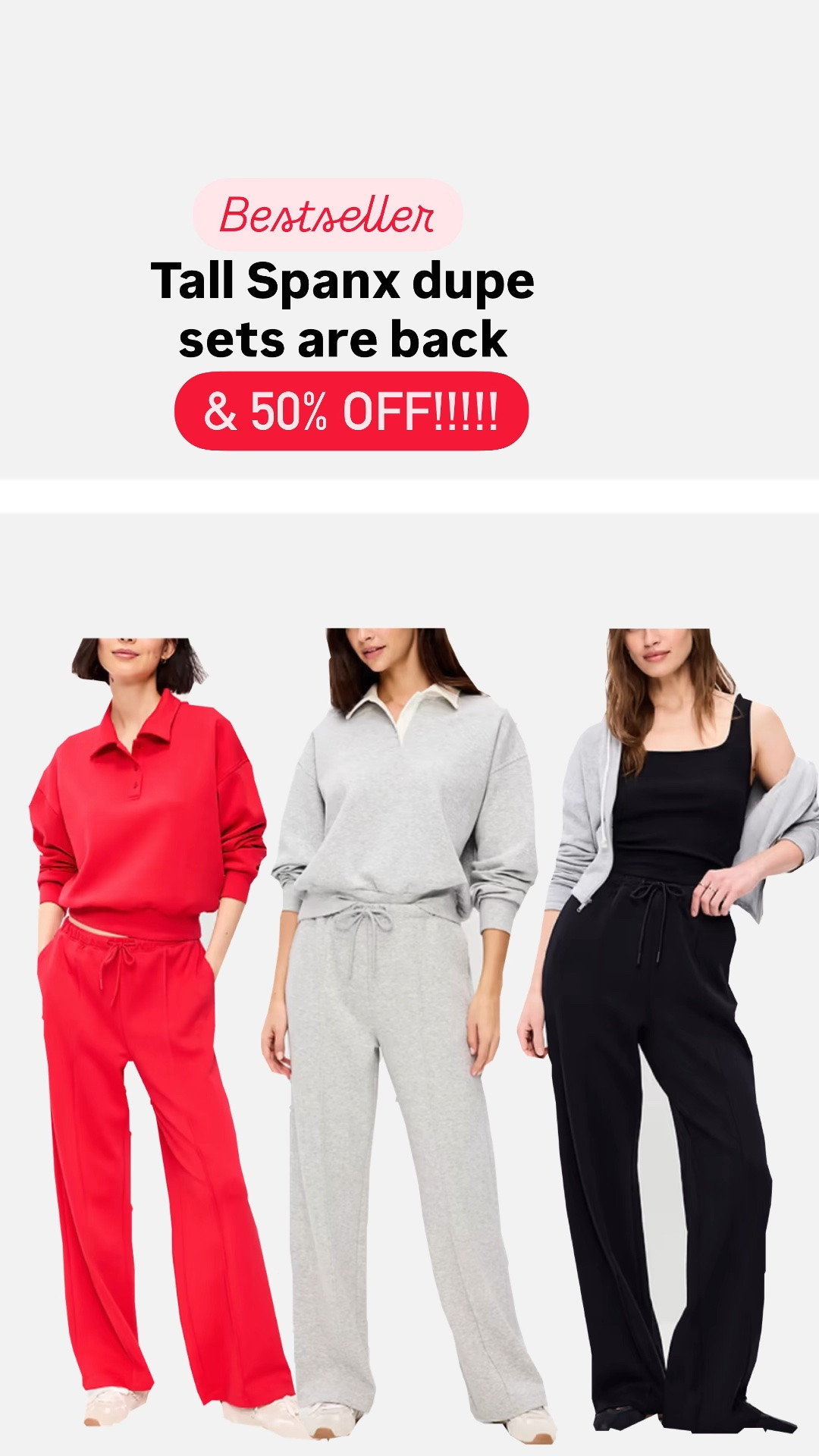 These fit super long and I wear my true size medium tall

Matching set, lounge set, spanks, dupe set, scuba set, sweatpants set

#LTKSeasonal #LTKTall #LTKSaleAlert