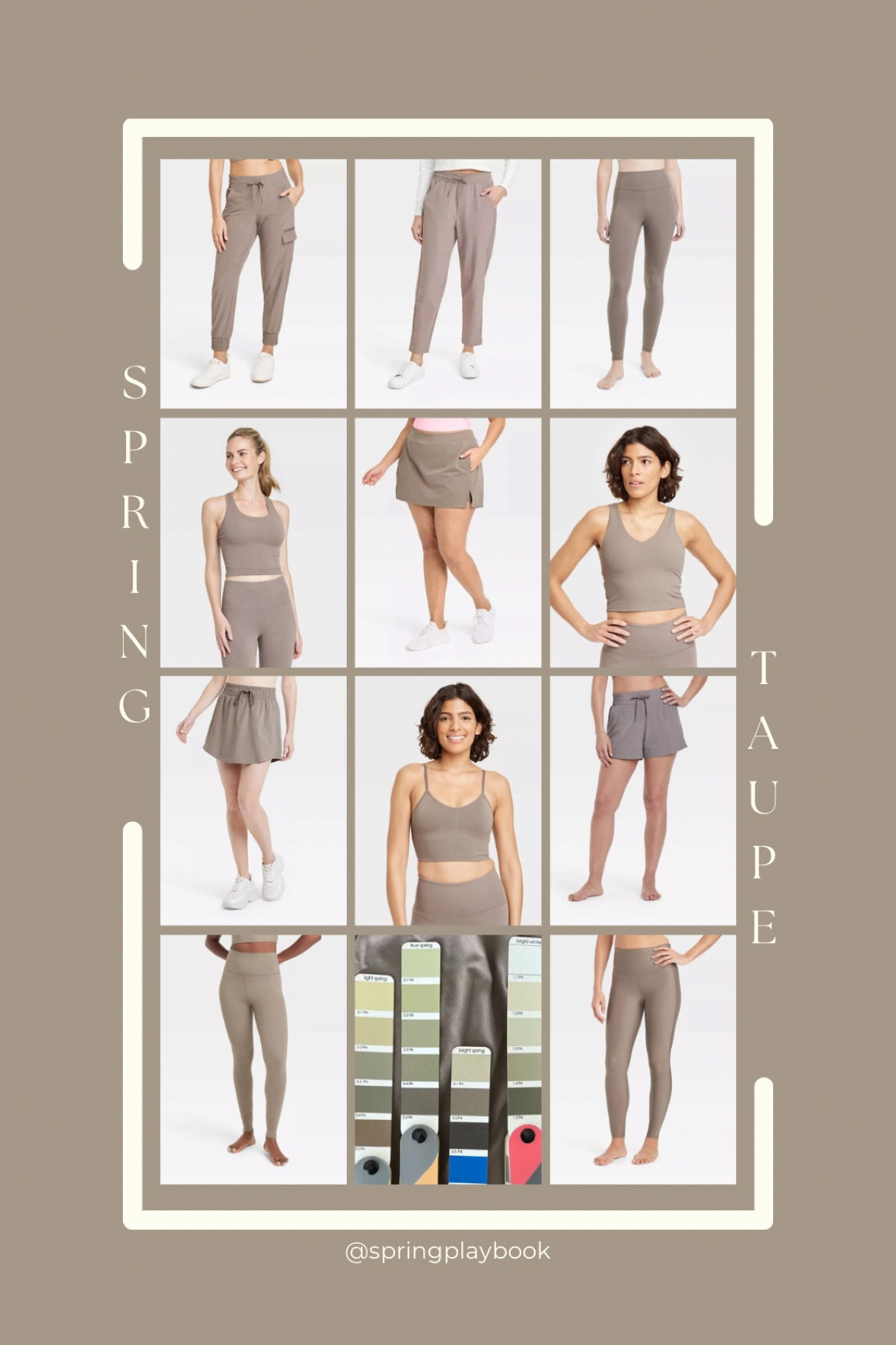 Taupe for Spring!
Best for Clear Spring & Light Spring. 

Target had this color last year and a follower confirmed this year’s color is the same. 

#createdcolorful #createdcolorfulspring #hocspring #tcispring #pcaspring #lightspring #warmspring #truespring #brightspring #clearspring #paintboxspring #bluespring

#LTKActive #LTKFitness #LTKSaleAlert