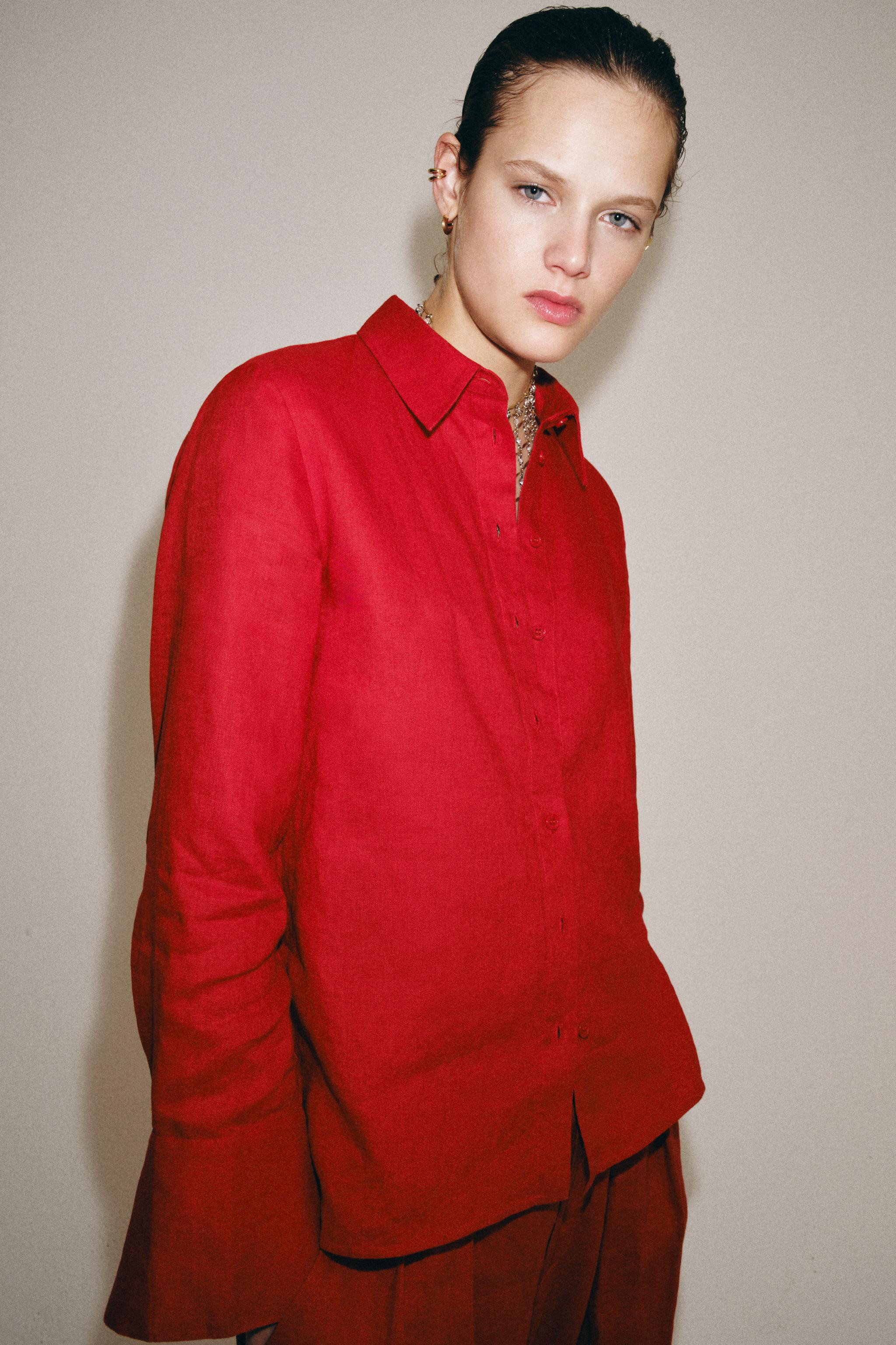 100% LINEN SHIRT ZW COLLECTION | Zara US