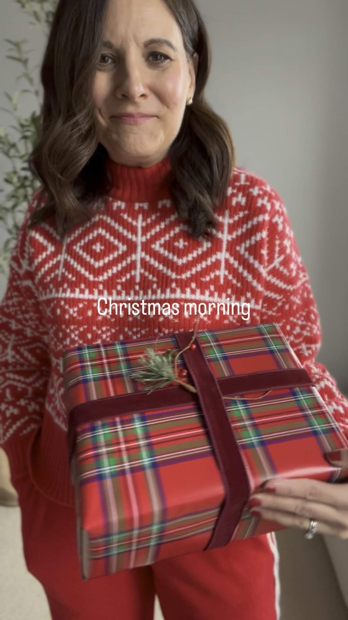 I’ve been loving the striped track pants trend lately. When I spotted an outfit on the Old Navy site pairing this red Fair Isle sweater with red-and-white track pants, I knew I had to recreate it. Just add some red socks and slippers, and you’re ready to head down to the tree with your favorite hot drink. I’m wearing the pants in a small, they fit big. I’m in a medium in the sweater. It has a relaxed fit. 

 

#LTKOver40 #LTKHoliday #LTKSaleAlert