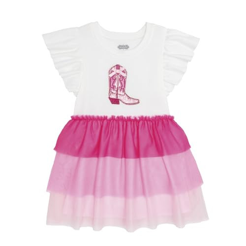 Mud Pie Toddler Girl Sparkle Boot Tutu Dress, 4T-5T | Amazon (US)
