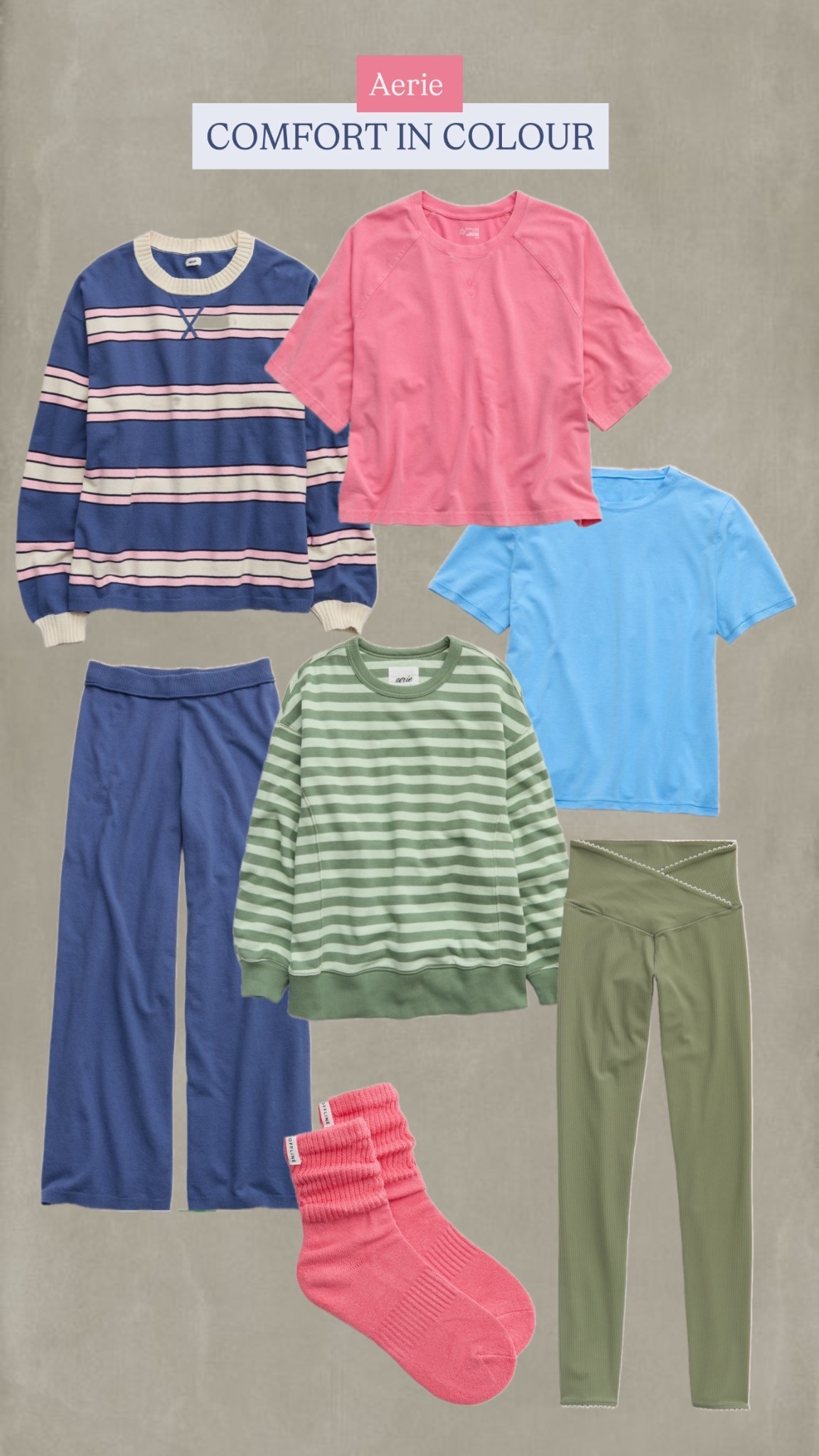 Aerie New Arrivals:
Comfort Sets 

#vacayset #comfyoutfit #sweatset #cozyootd #sweater #leggings #newarrivals #trendingcolor #casualfit #momwardrobe 

#LTKmomlife #LTKFindsUnder100 #LTKootd
