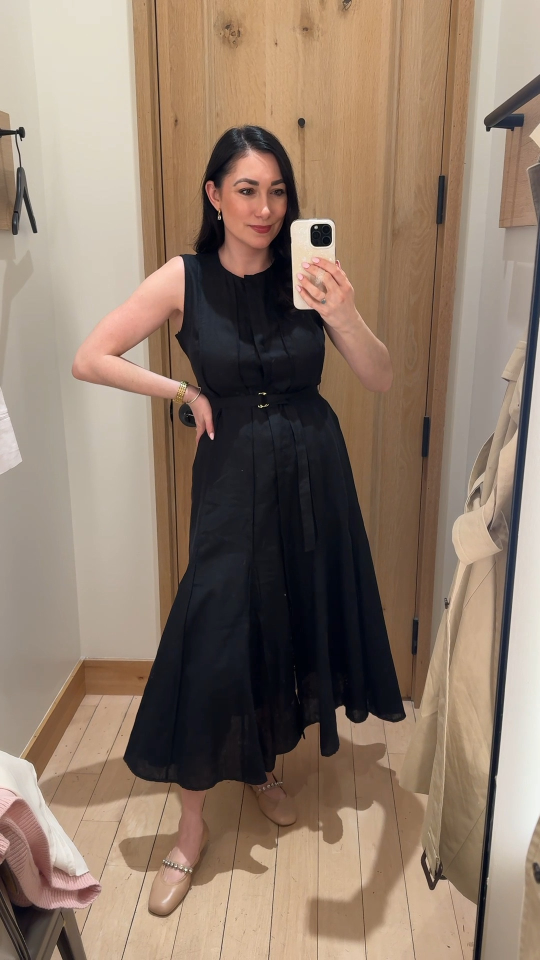 The perfect black linen dress for spring and summer is 40% off🖤 wearing size small 

#LTKSeasonal #LTKSaleAlert