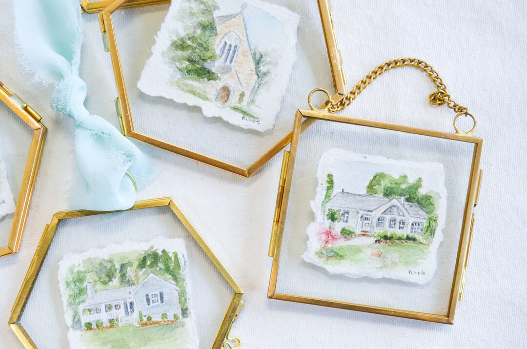 Watercolor House Portrait Ornament: Personalized New Home Gift - Etsy | Etsy (US)