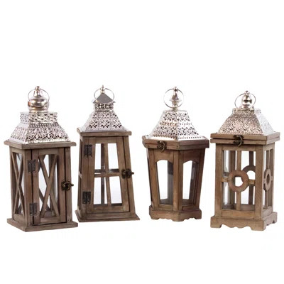 4 Piece Wood Lantern Set Ophelia & Co. | Wayfair North America