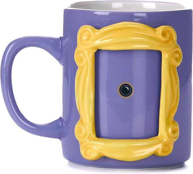 Paladone Friends Friends TV Show Coffee Mug, Monica's Purple Door Yellow Peephole Frame Design. F... | Amazon (US)