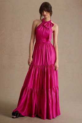 Mac Duggal Tiered Ruffle Halter Gown | Anthropologie (US)