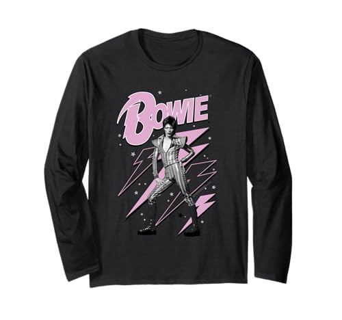 David Bowie - Pink Lightning Starman Long Sleeve T-Shirt | Amazon (US)