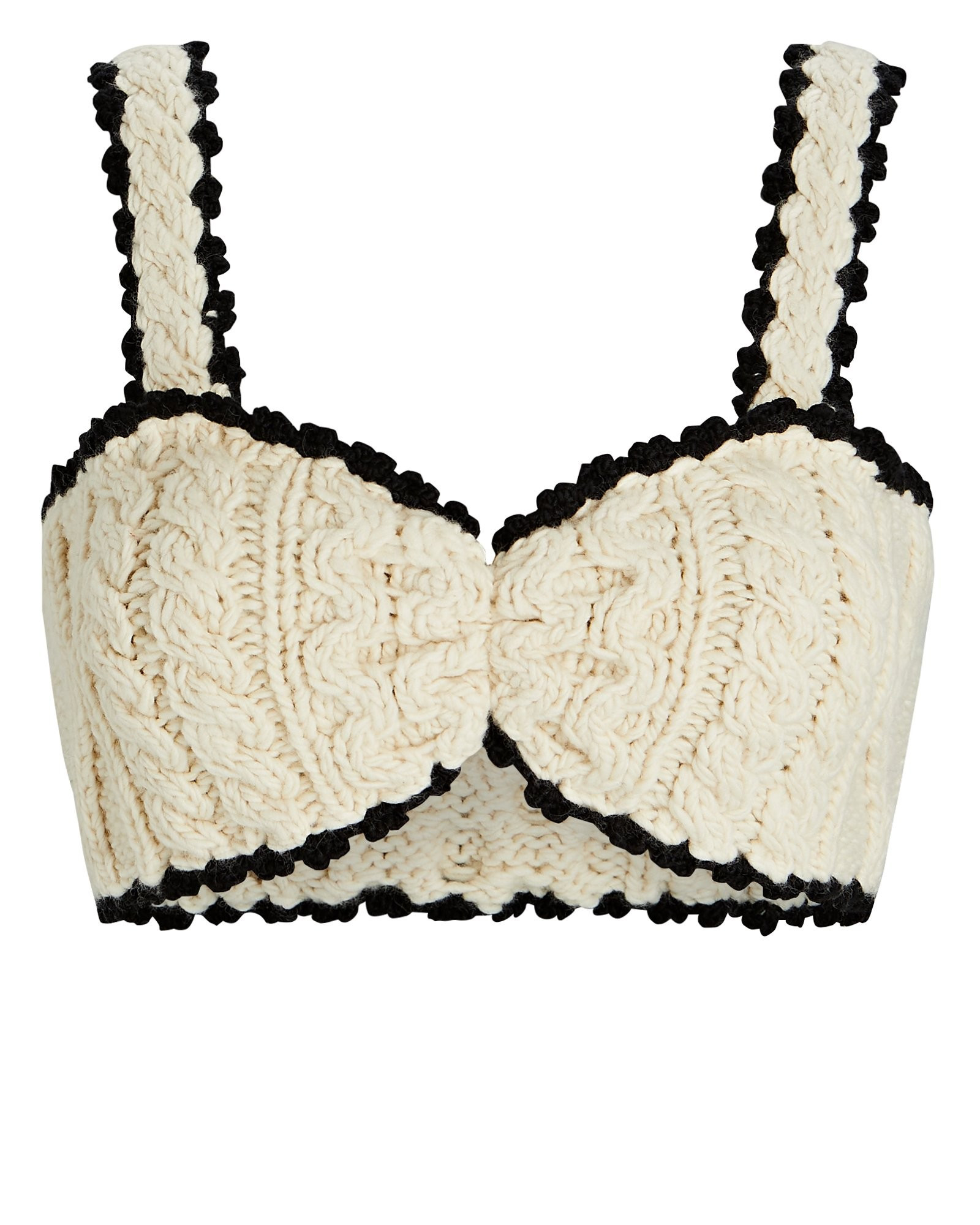 Ferdi Cable Knit Wool Crop Top | INTERMIX