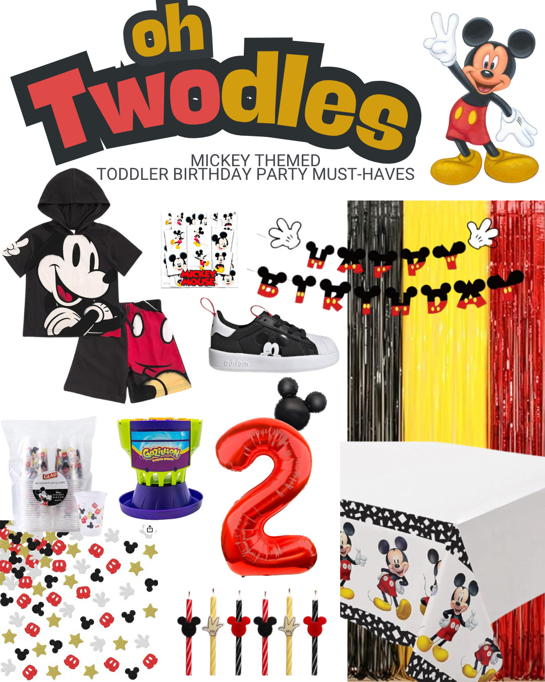 toddler boy birthday, mickey themed toddler party, oh twodles party supplies, mickey mouse party 

 #LTKParties #LTKKids #LTKFamily