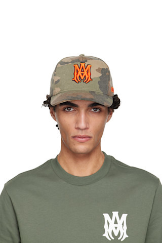 Khaki MA Outline Camo Cap | SSENSE