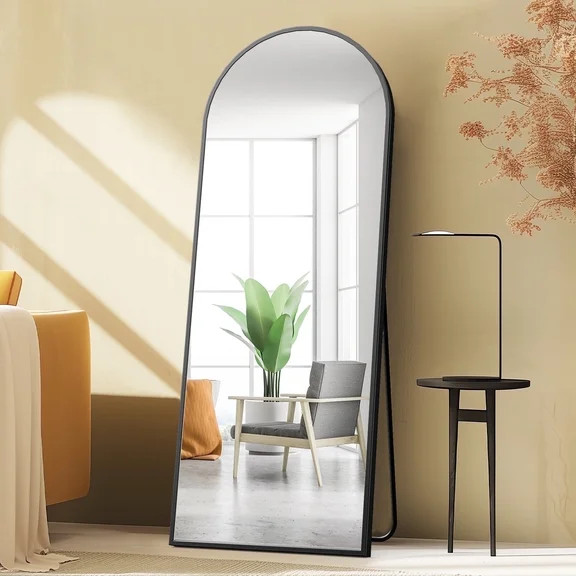 BEAUTYPEAK 71"x27.1" Arch Full Length Mirror Oversized Floor Mirrors for Standing Leaning, Black | Walmart (US)