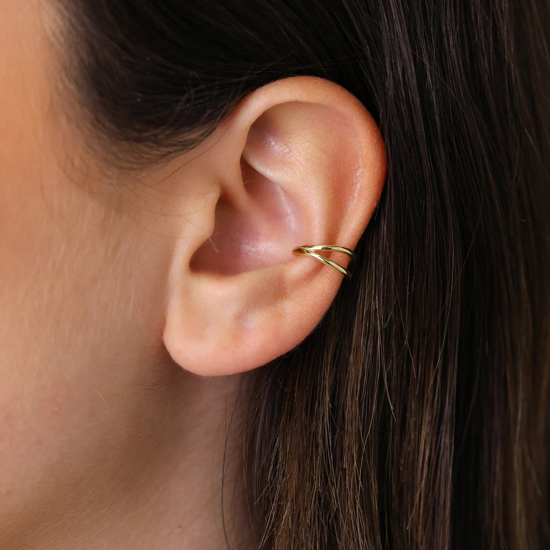 Solid Double Conch Clicker Hoop, Nose Ring, Septum Hoop, Hoop Earring, 16G/18G Clicker Hoops Dait... | Etsy (US)