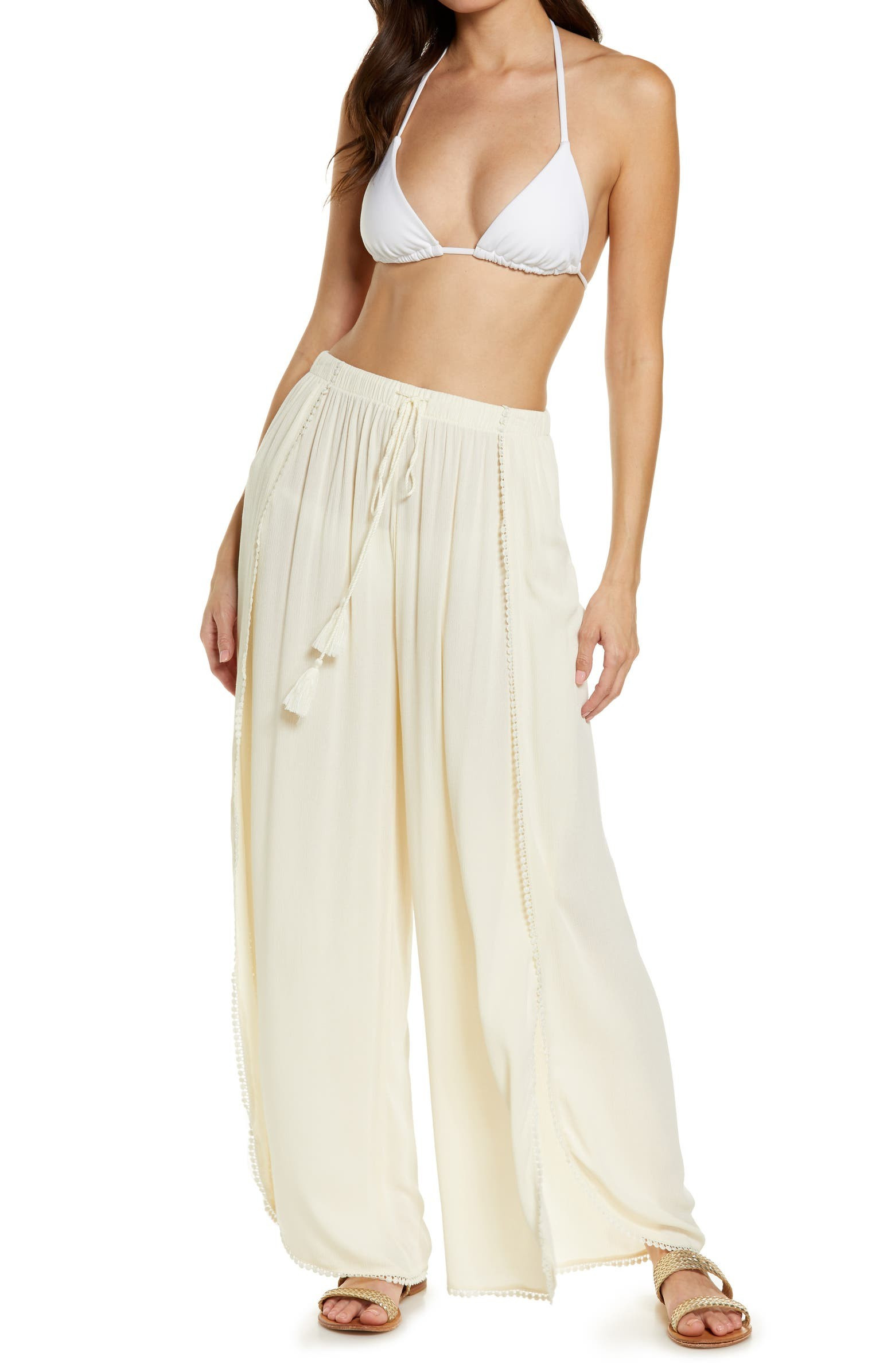 Ana Smocked Split Leg Pants | Nordstrom