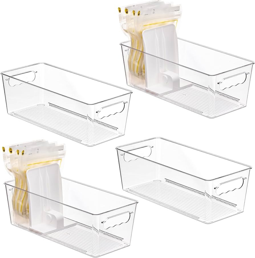 Vtopmart 4 Pack Breast Milk Storage Bags Container with Adjustable Dividers | Amazon (US)