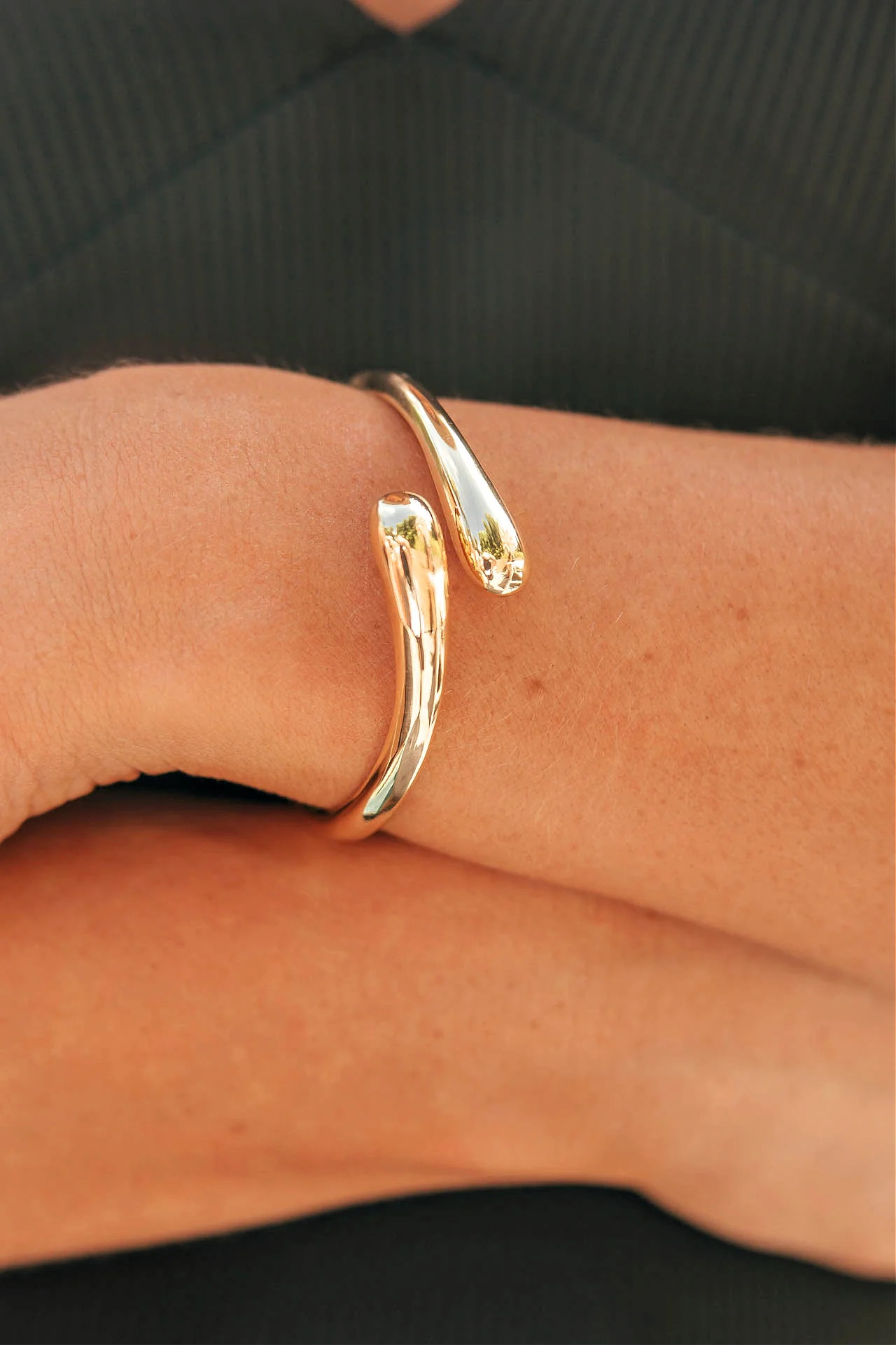 NEW!! Livorno Thin Cuff in Gold | Glitzy Bella