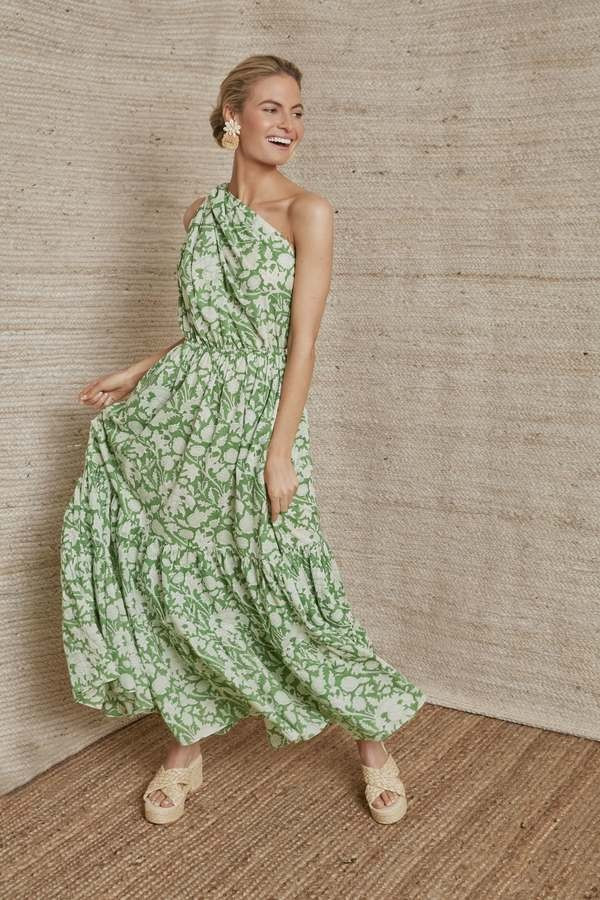Green Botanica Long Dress | Tuckernuck (US)