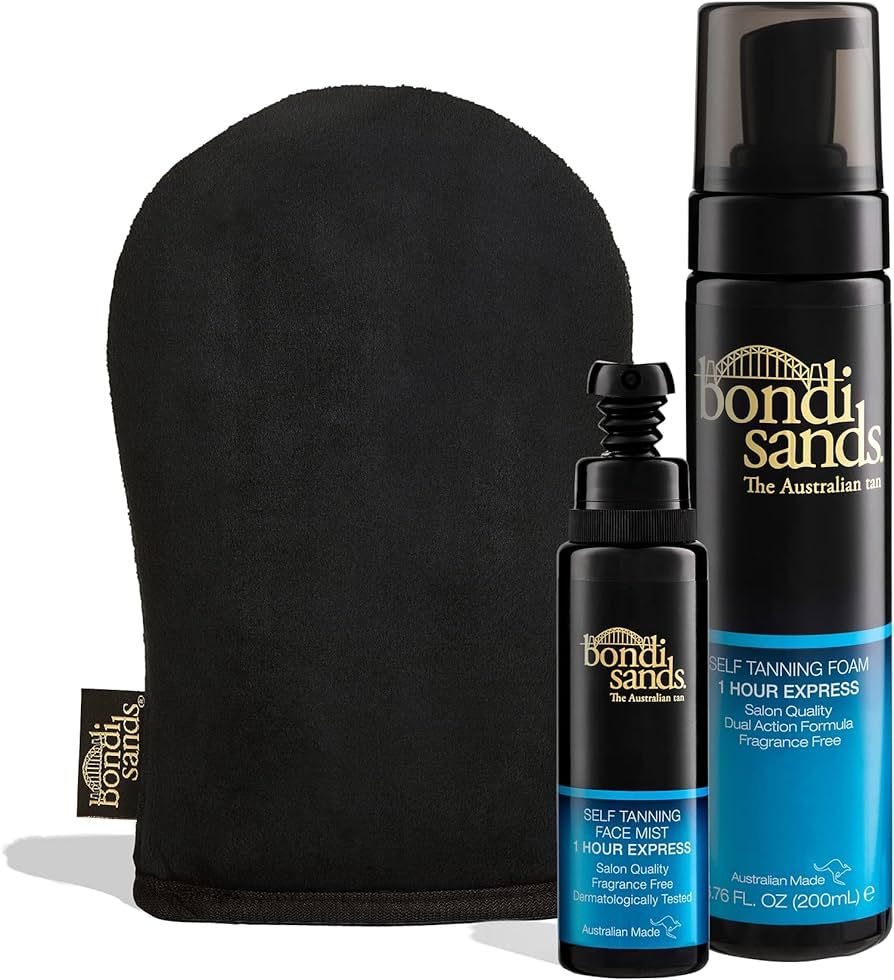 Bondi Sands 1 Hr Express Face + Body Bundle | Includes Sunless Foam + Face Mist and Reusable Appl... | Amazon (US)