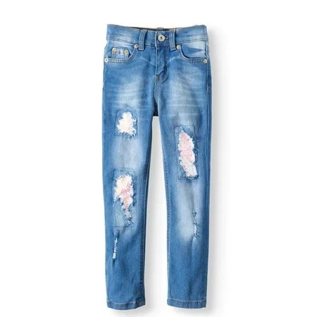 Pink Velvet Reversible Flip Sequin Jean (Little Girls & Big Girls) | Walmart (US)