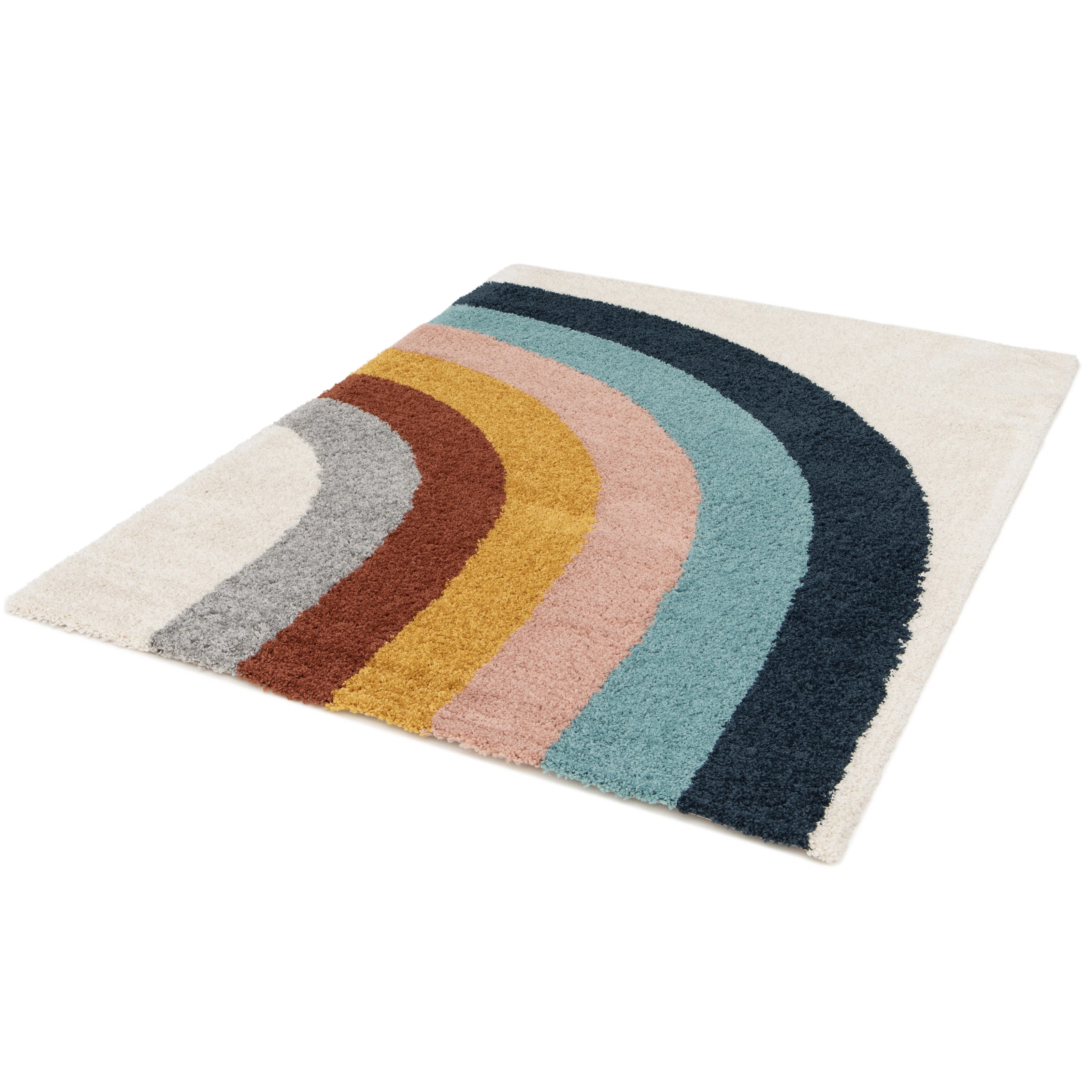 Camilo Blue/Pink/Brown/Grey Rug | Wayfair UK