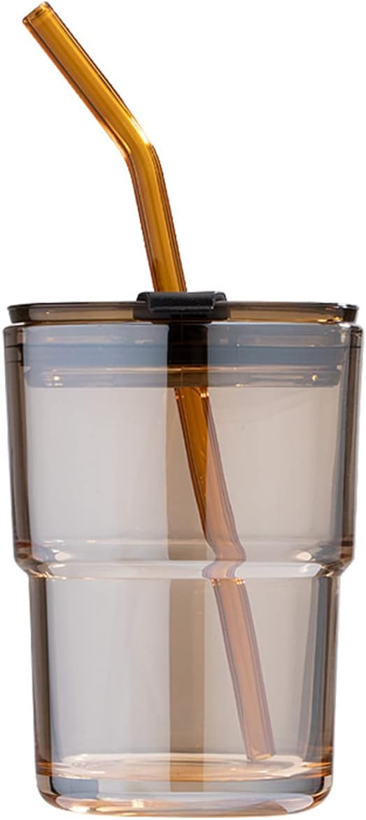 BLUEPOLAR 13oz/400ml Tumbler Water Glass, Water Bottle with Straw and Lid Sealed Carry on, Glass ... | Amazon (US)