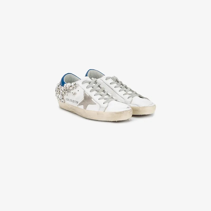 Golden Goose Deluxe Brand crystal embellished Superstar sneakers | Browns Fashion