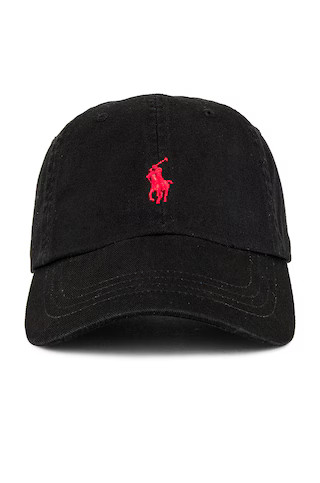 Polo Ralph Lauren Chino Cap in Black & Red from Revolve.com | Revolve Clothing (Global)