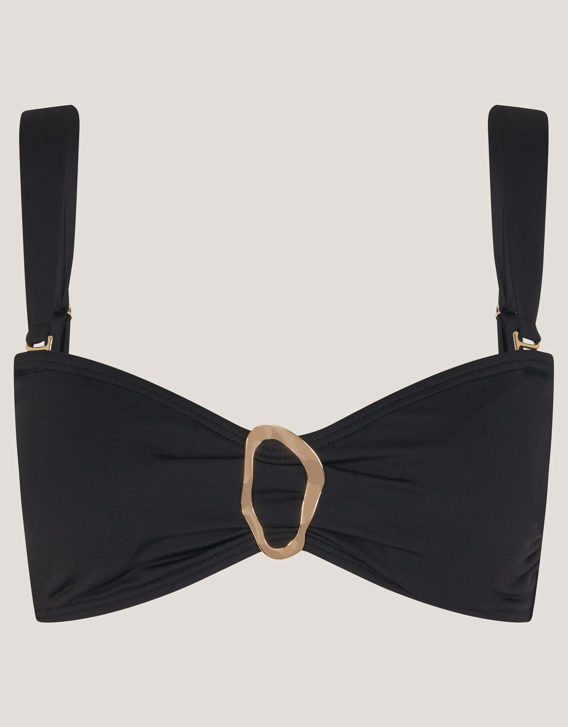 Cindy Molten Detail Bikini Top Black | Monsoon (UK)