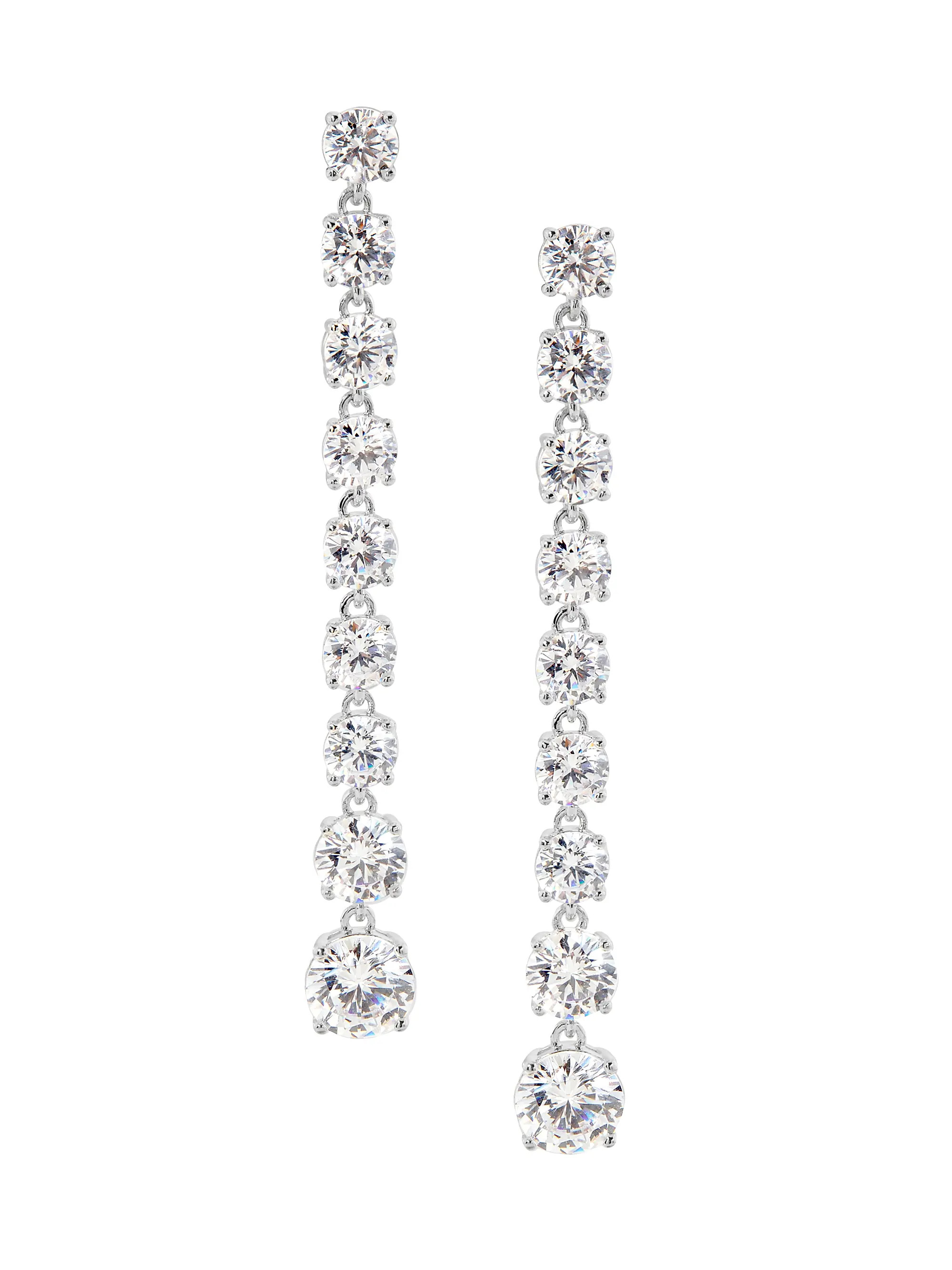 Perfect Tennis Cubic Zirconia Graduated Linear Earrings | Saks Fifth Avenue