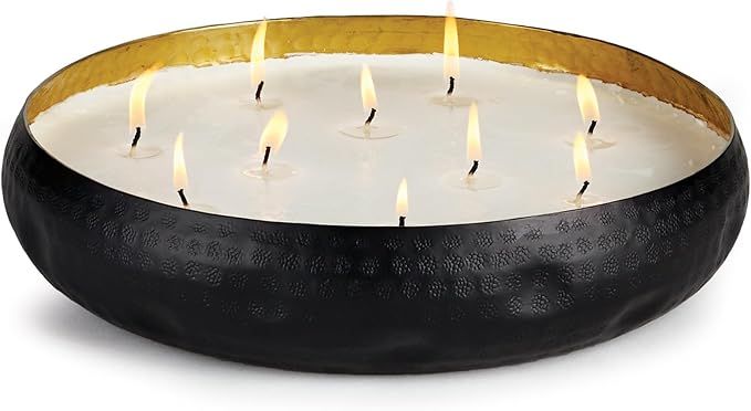 10-Wick Candle Tray Black | Amazon (US)
