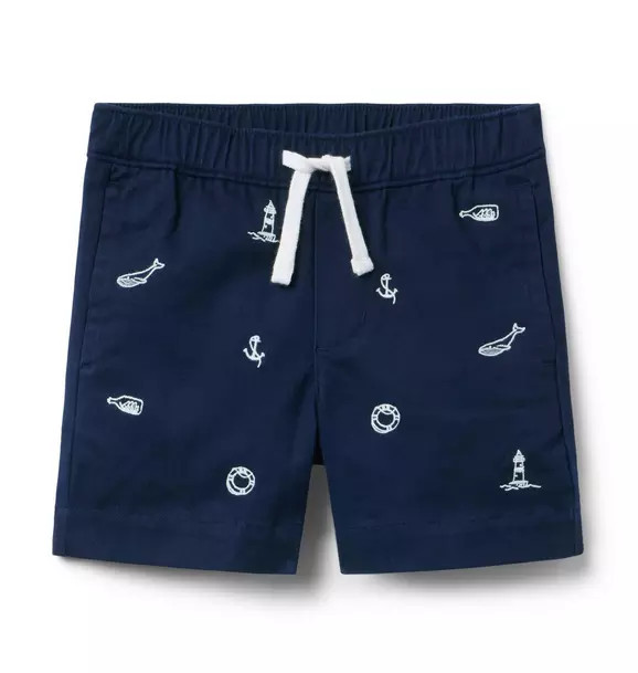 Embroidered Nautical Icon Pull-On Short | Janie and Jack