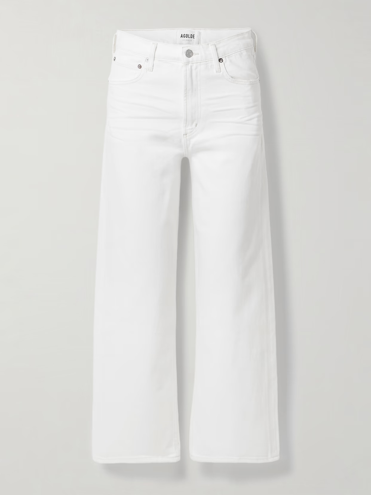 AGOLDE - Ren High-rise Wide-leg Jeans - White | NET-A-PORTER (US)
