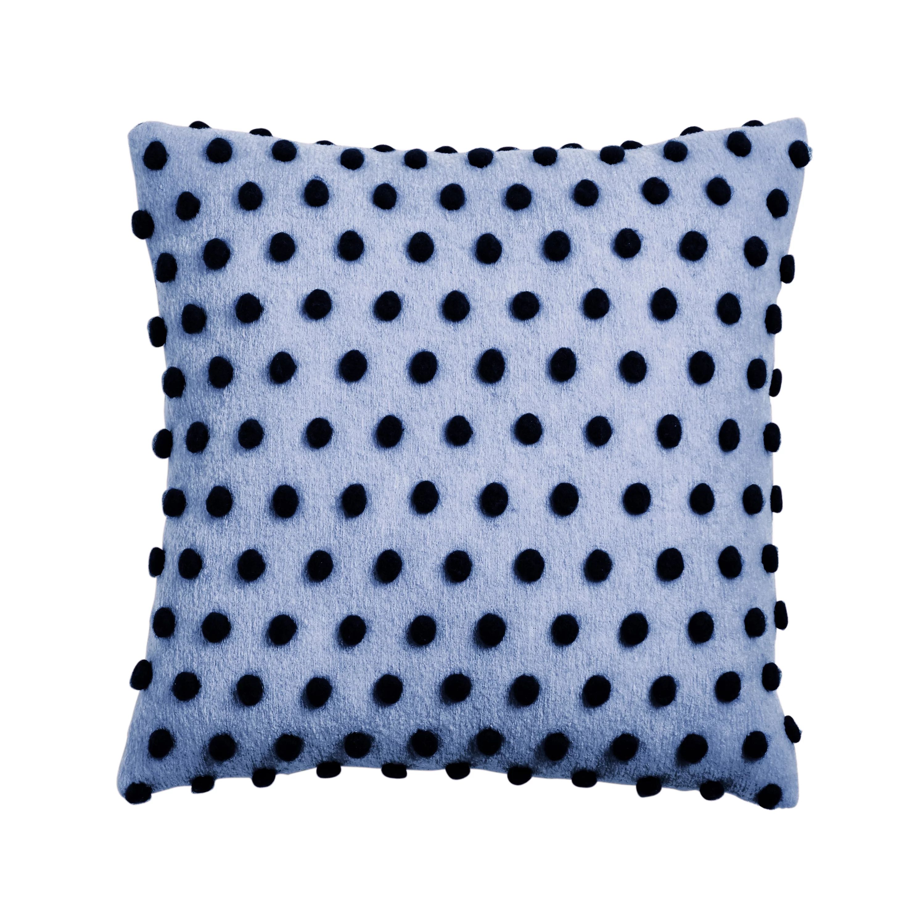 Gap Home Fun Wool Dots Decorative Square Throw Pillow, Blue, 18" x 18" | Walmart (US)