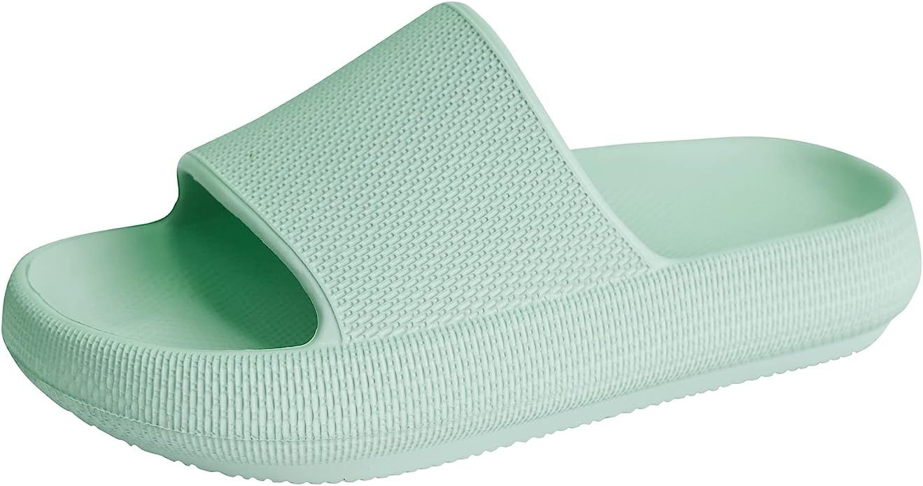 Kid's Slides Girls Boys Comfort Non-Slip Thick Sole Slippers Summer Beach Shoes | Amazon (US)