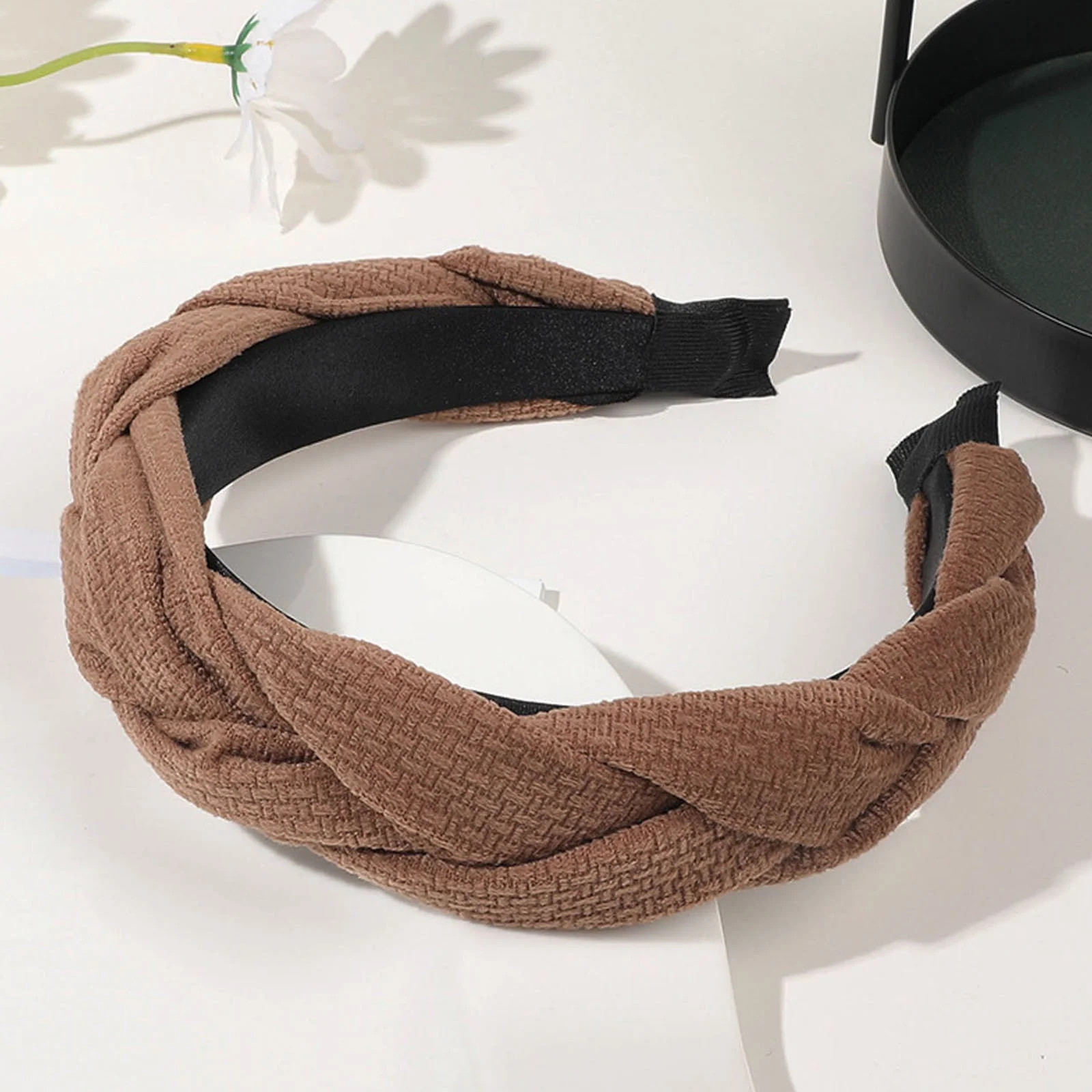 Brown Headband for Women Flannel Twist Headband Knotted Headband Hair Accessories Face Wash Headb... | Walmart (US)