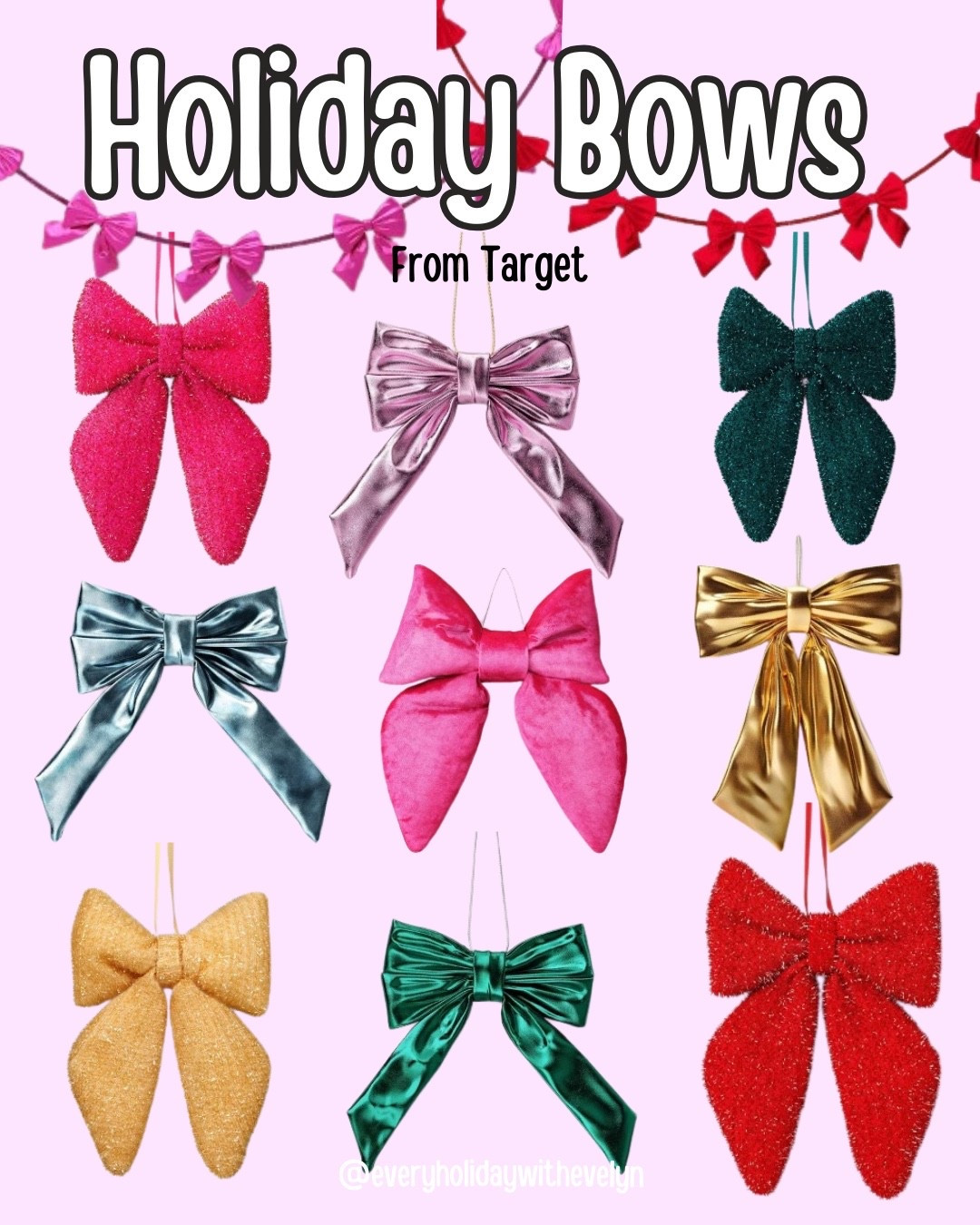 Holiday Bows from Target!  #targetfinds

#LTKSeasonal #LTKHome