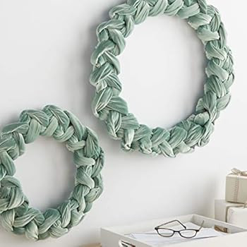 Handmade Velvet Wreath, Available in 14 inches, Wall Decor, Front Door Wreath, Spring Wreath, Sum... | Amazon (US)