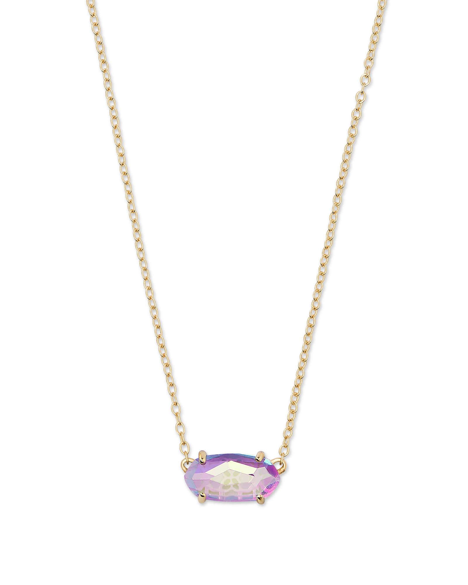 Ever Gold Pendant Necklace in Dichroic Glass | Kendra Scott