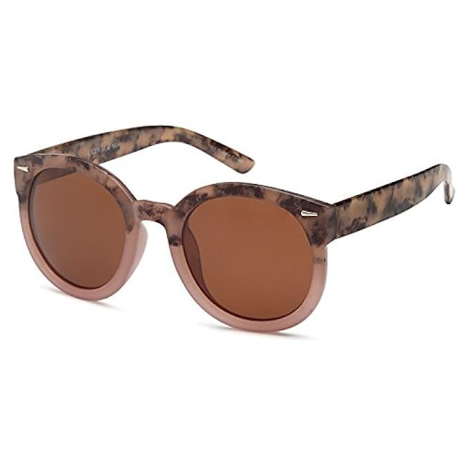 CATWALK UV400 Womens Round CatEye Sunglasses with Design Fashion Frame and Flash Lens Option | Amazon (US)