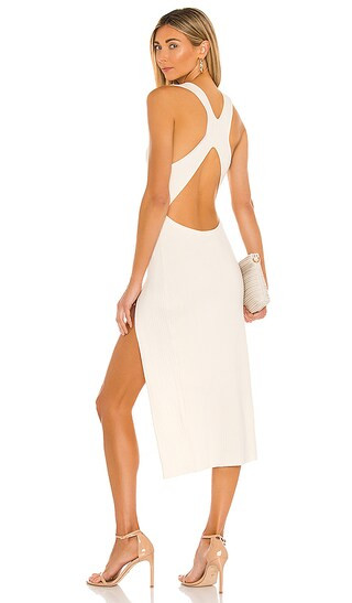 x REVOLVE Variegated Rib Bodycon Dress in Ivory | Revolve Clothing (Global)