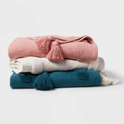 60"x80" Global Tufted Throw Blanket with Tassels - Threshold™ | Target