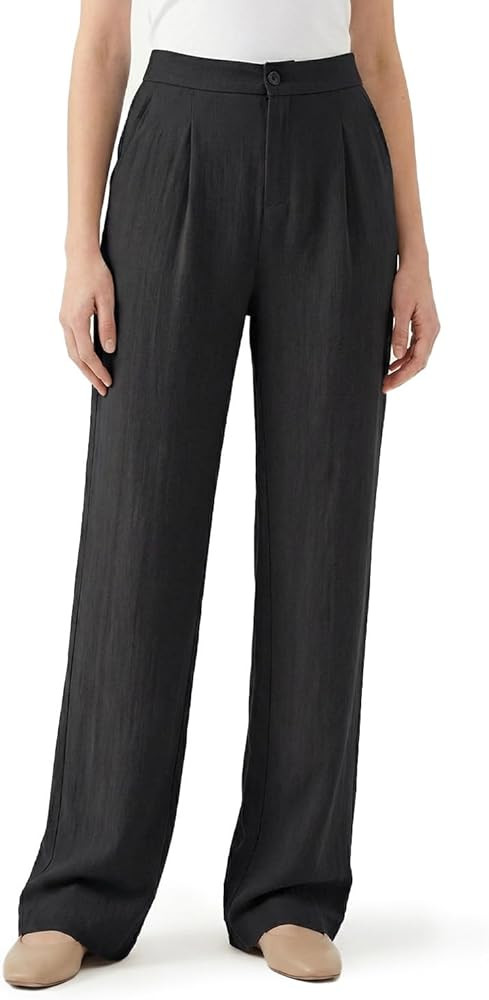 Zylioo Linen Dress Pants for Tall Women 6Ft Height, Straight Leg Relaxed Fit Business Casual Trou... | Amazon (US)