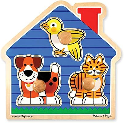 Melissa & Doug House Pets Jumbo Knob Puzzle, multi/none | Amazon (US)