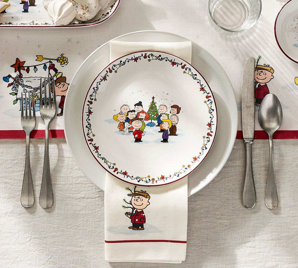 Peanuts\u2122 Charlie Brown Christmas Stoneware Salad Plates - Set of 4 | Pottery Barn (US)