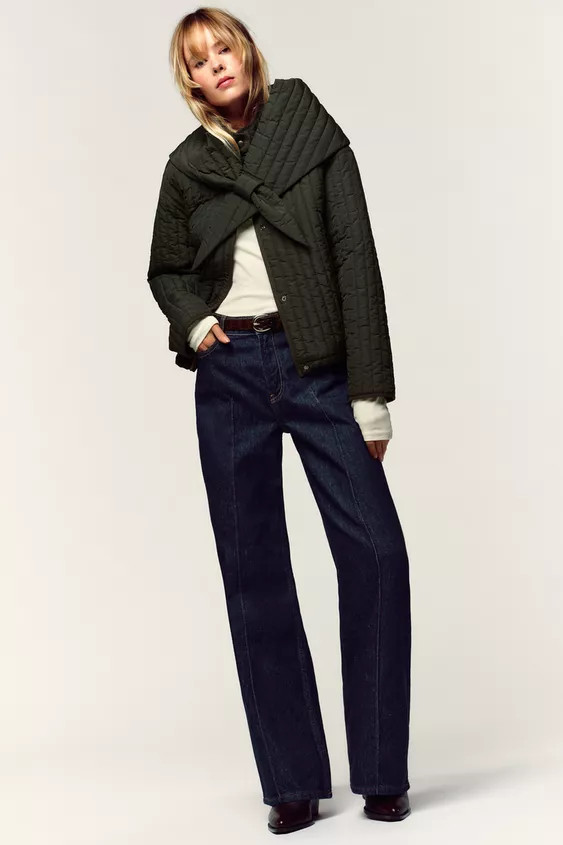 DETACHABLE SCARF PUFFER JACKET | Zara US