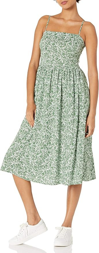 Amazon Brand - Goodthreads Women's Georgette Smock-Back Cami Midi Dress | Amazon (US)