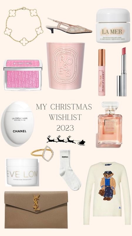 My ideal Christmas List for 2023!

Christmas list - Christmas wish list - Christmas 2023 - Xmas - xmas list - Chanel hand cream - Chanel perfume - Chanel - diptyque roses - Charlotte tilbury - pillow talk - pink honey lipstick - Monica vinader ring - Van cleef bracelet - Saint Laurent bag - Ralph Lauren - teddy bear jumper - Dior blush - Eve lom cleanser - La mer moisturiser - adanola socks - gucci shoes 

#LTKSeasonal #LTKHolidaySale #LTKGiftGuide