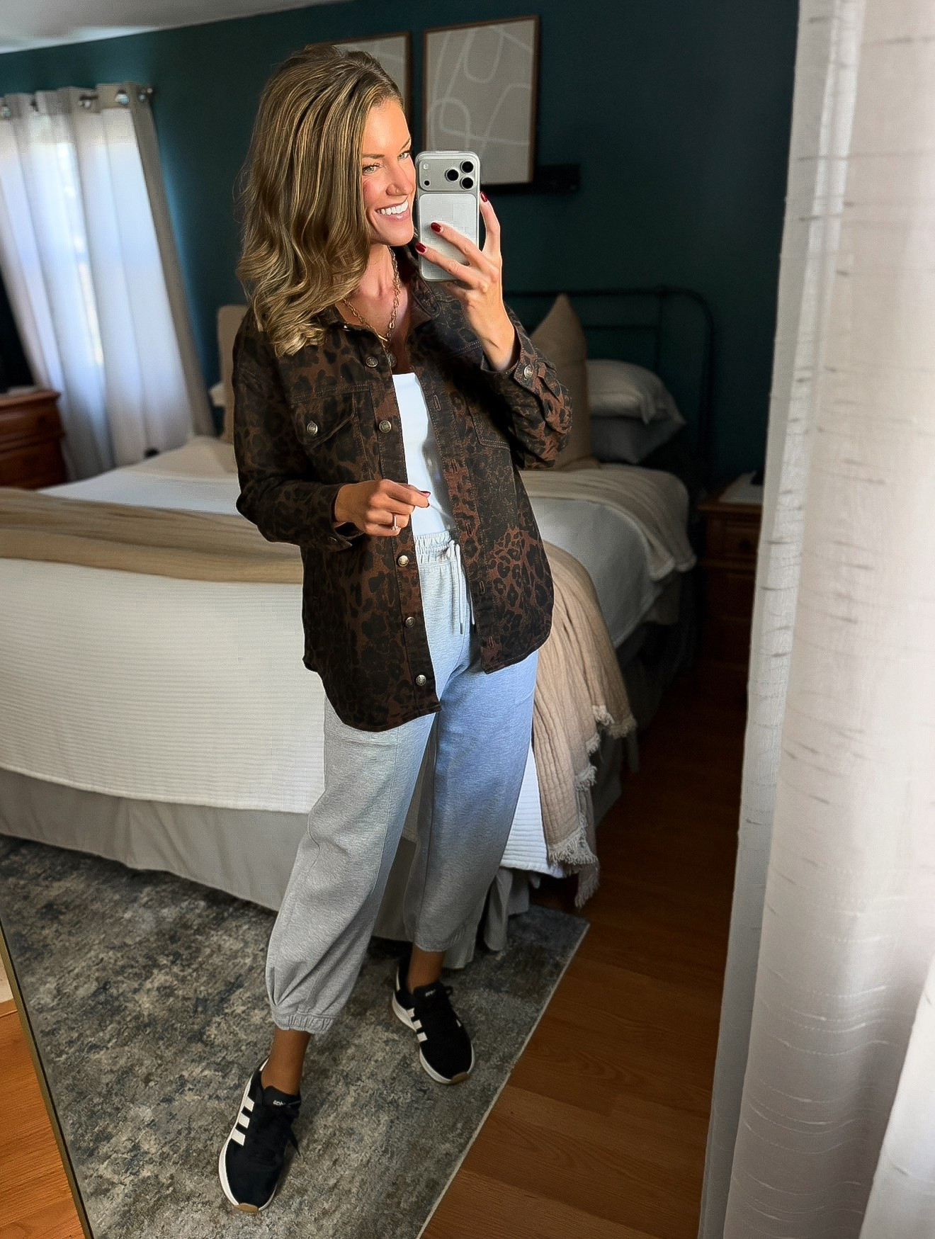 Amazon new arrival. This jacket is a fun way to swap out your typical denim jacket
Jacket/ medium
Joggers / small
Shoes size down a half size

#LTKSeasonal #LTKOver40